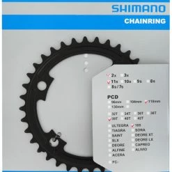 Shimano Plateau Pour FC-R7000 53/39 Dents -Sram Soldes 105 FC R7000 39 schwarz Verpackung
