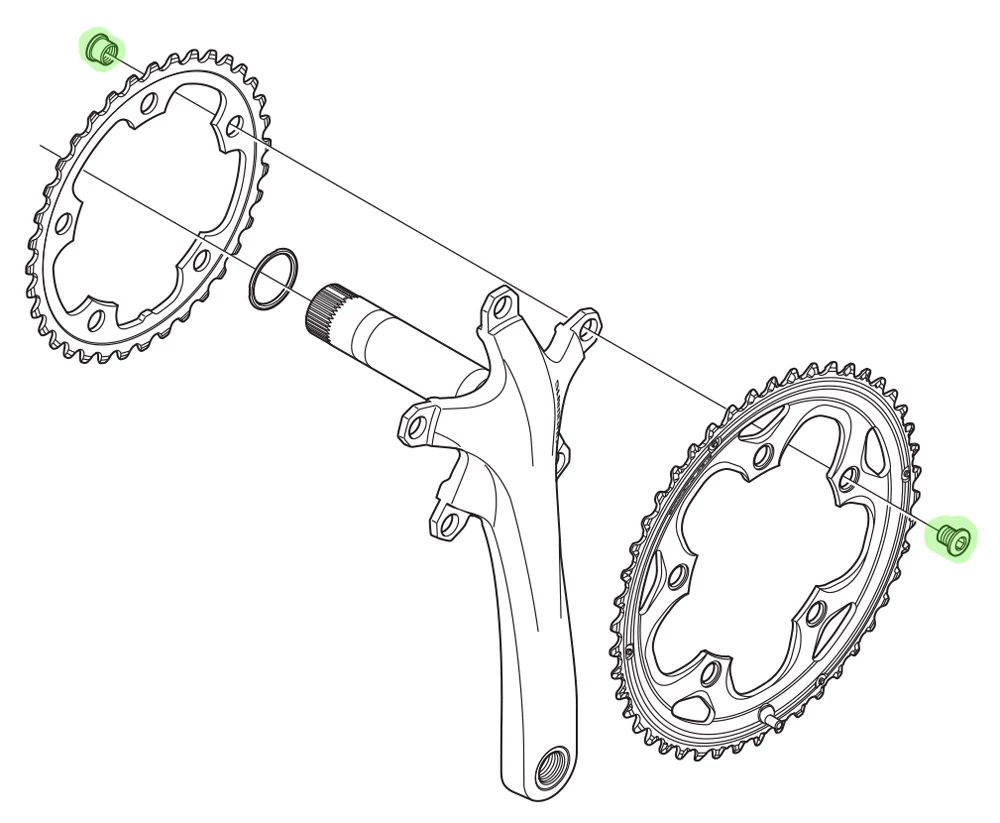 Shimano Vis De Plateau ALFINE/TIAGRA/SORA (5 Pièces) 7 Shimano Vis De Plateau ALFINE/TIAGRA/SORA (5 Pièces) – Image 5