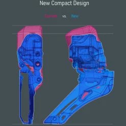 Shimano Dérailleur 2x12 Vitesses DURA ACE Di2 FD-R9250 -Sram Soldes Shimano DURA ACE Di2 FD R9250 2x12 fach Umwerfer IFDR9250F d