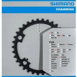 Shimano SORA FC-R3000/FC-3550 Plateau De Chaîne -Sram Soldes Shimano SORA FC R3000 34 Zahne MP Y1VC34000