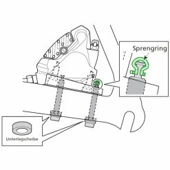 Shimano Bague De Sécurité Goupille De Retenue Pour Flat-Mount -Sram Soldes Shimano Y8NU03000 a