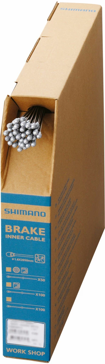 Shimano Câble De Frein SUS En Acier Inoxydable Pour Vélo De Course 1,6mm X 2050mm (boîte De 100) 2 Shimano Câble De Frein SUS En Acier Inoxydable Pour Vélo De Course 1,6mm X 2050mm (boîte De 100)